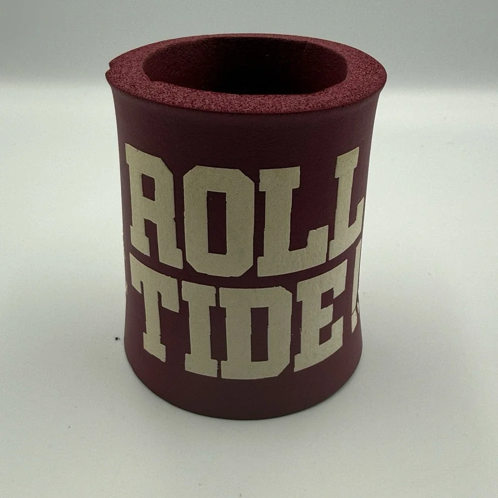 Vintage Alabama Crimson Tide Foam Can Cooler Koozie Roll Tide‎ Barrel